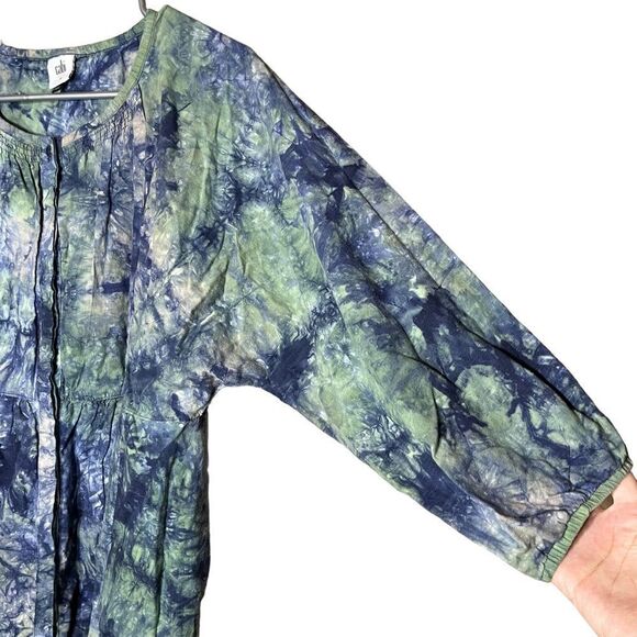 Cabi Tunic Tie Dye Woodstock Button Down Top - Picture 3 of 8